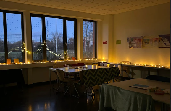 Gestalteter Unterrichtsraum in der Lesenacht